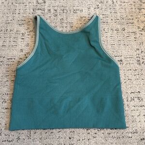 Athleta Teal and Gray Crop Top